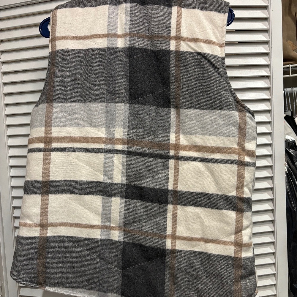 Thread & Supply Checkered Pattern Lined Vest - image 2